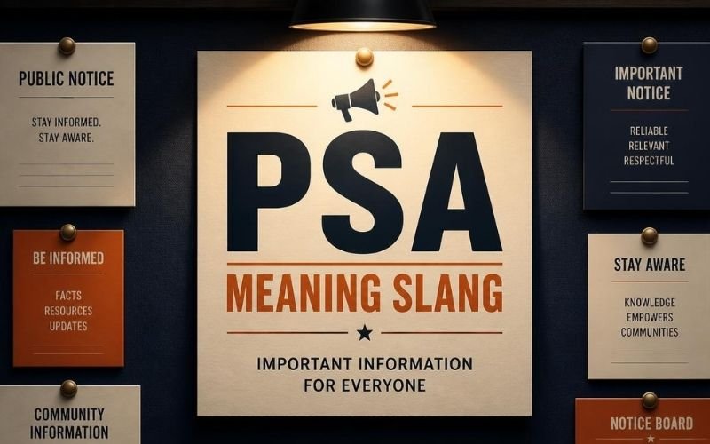 PSA Meaning Slang