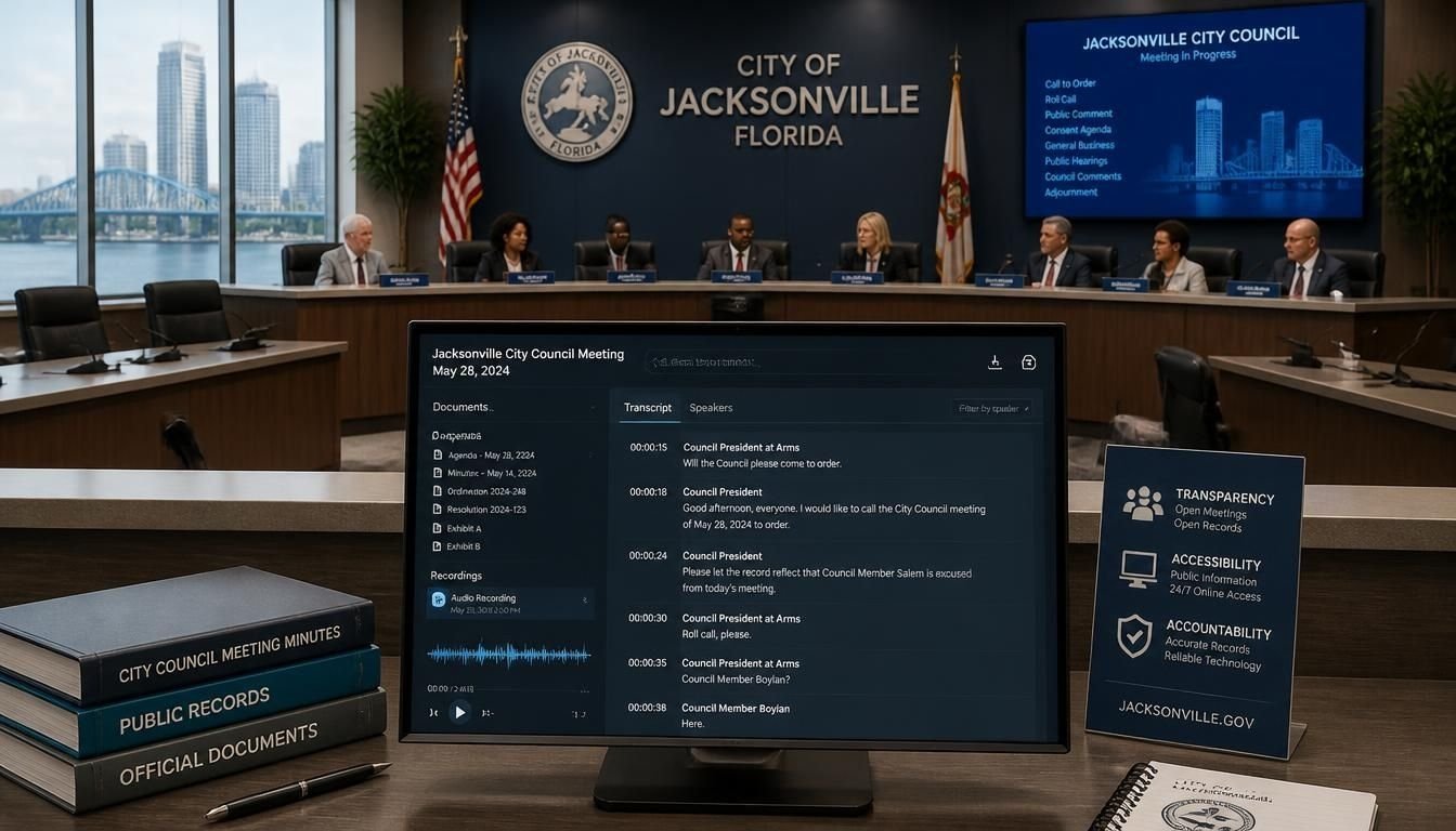 City of Jacksonville Council Meeting Minutes Transcripts Technology Software
