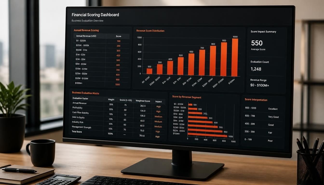 Mapping Revenue Ranges to Scores in a Business Scoring System