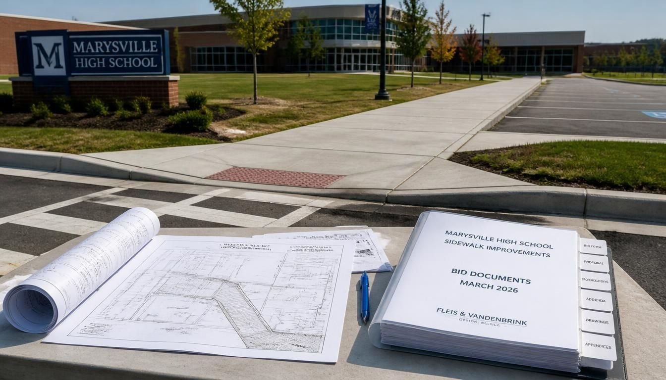 Marysville High School Sidewalk Bid Documents Addenda March 2026