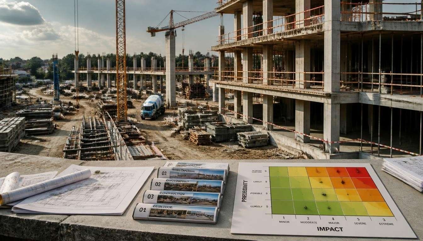 Risk Management Plan Construction Project Phases Probability Impact Matrix
