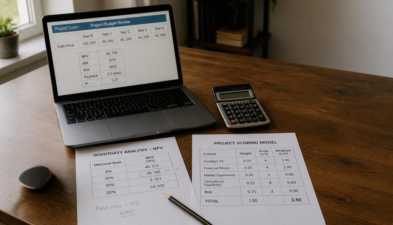 tool for determining value of a project